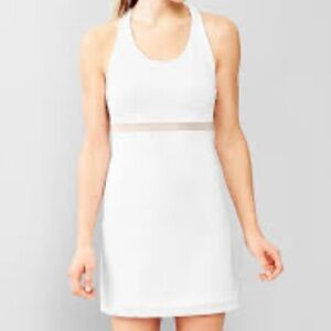 GapFit Dress Women's M White Pique Mesh Tennis Pickleball Athletic Active NWT